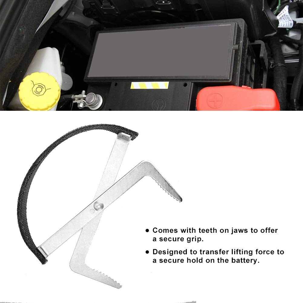 Battery Carrier, Universal Metal Car Battery Carrier Tool Adjustable Heavy Duty Side Sure Grip Battery Carrier Strap Replacement For 7inch Wide 60 Pounds Or Less Battery