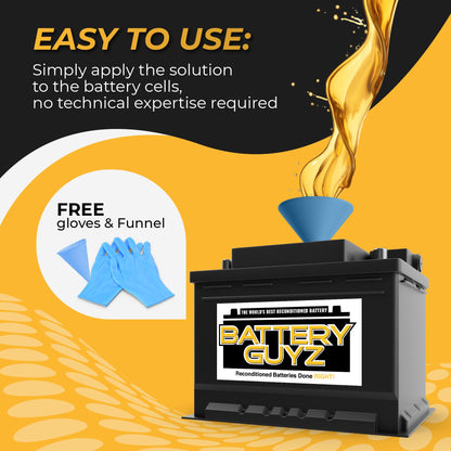 Battery Guyz Desulfator to Extend and Renew Battery Life - Golf Cart Batteries - Battery Acid Refill - Battery Restorer - 48v/12v/8v/6v Battery and All Batteries - 1 Gallon US (3.78 L), As Seen On TV